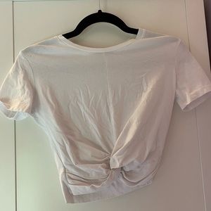 Zara white cropped t-shirt